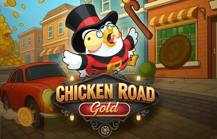 Chicken Road Gold slot icon by InOut, available at Uspin Casino