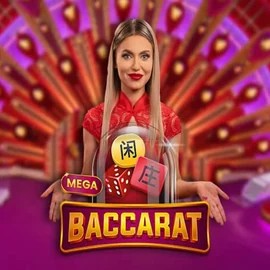 Mega Baccarat game by Pragmatic Play – logo hosted on Uspin Casino