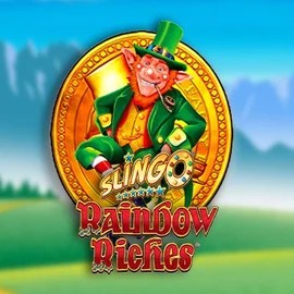 Slingo Rainbow Riches online game logo by Gaming Realms on uspins.eu